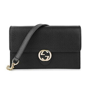 Gucci Shoulder Bag Dollar Calfskin Black